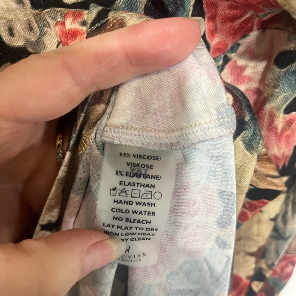 Peruvian‎ Connection Belvedere Romantic Floral Midi Surplice Faux Wrap Dress M - Picture 10 of 10